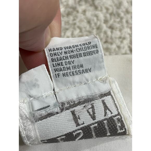 Leslie Fay Women's Size 12 Long Sleeve Embroidered Buttons Up Collared Top White - Picture 10 of 10